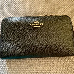 Coach Slim Zip Around Wallet